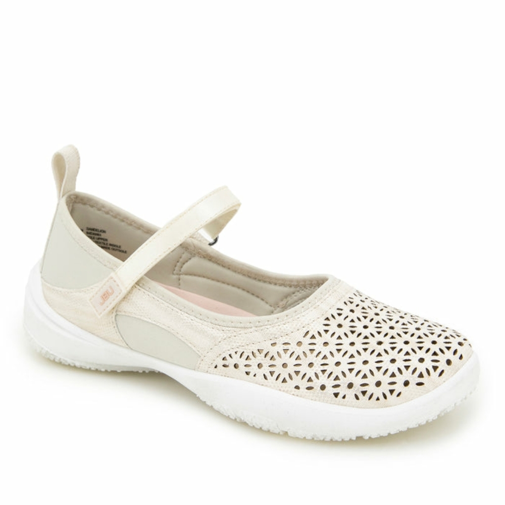 Jambu & Co. Women's 9M Dandelion Mary Jane in Cream/Shimmer NWT